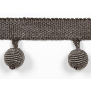Le Lin Beaded Fringe Steel by Europatex Fabric
