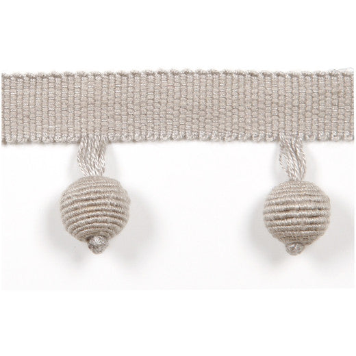 Le Lin Beaded Fringe - Stone by Europatex Fabric Le Lin Collection 63% Linen / 37% Rayon China See Sample Horizontal: N/A and Vertical: N/A 1.46 inches  - Fabric Carolina -