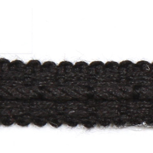 Le Lin 1/2" Braid - Black by Europatex Fabric Le Lin Collection 63% Linen / 37% Rayon China See Sample Horizontal: N/A and Vertical: N/A 0.50 inches  - Fabric Carolina -