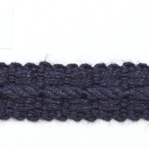 Le Lin 1/2" Braid - Navy by Europatex Fabric Le Lin Collection 63% Linen / 37% Rayon China See Sample Horizontal: N/A and Vertical: N/A 0.50 inches  - Fabric Carolina -