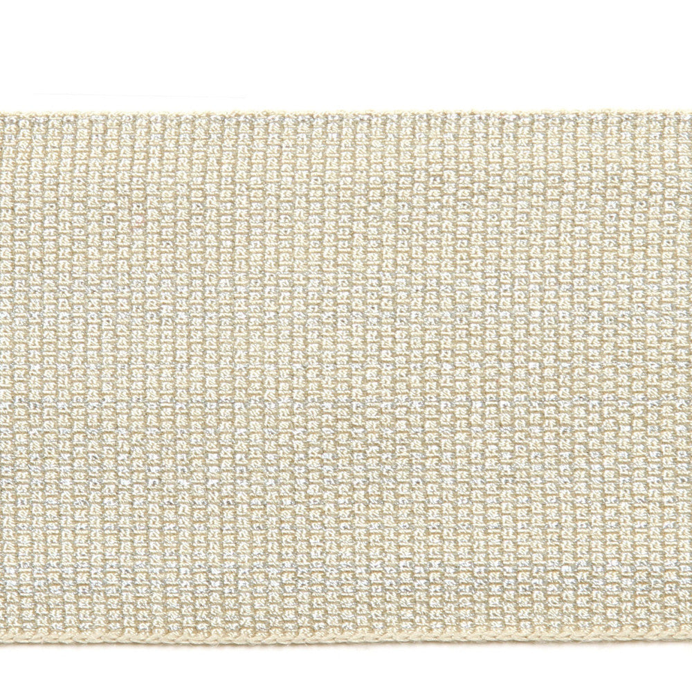 Le Lin Metallic Tape Porcelain by Europatex Fabric Le Lin 41% Fibranne, 30% Rayon, 28% Metallic yarns, 1% Polyester 2.00 inches - Fabric Carolina -
