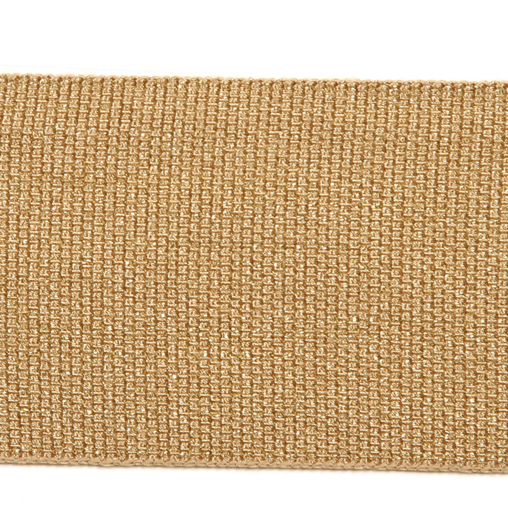 Le Lin Metallic Tape Copper by Europatex Fabric Le Lin 41% Fibranne, 30% Rayon, 28% Metallic yarns, 1% Polyester 2.00 inches - Fabric Carolina -