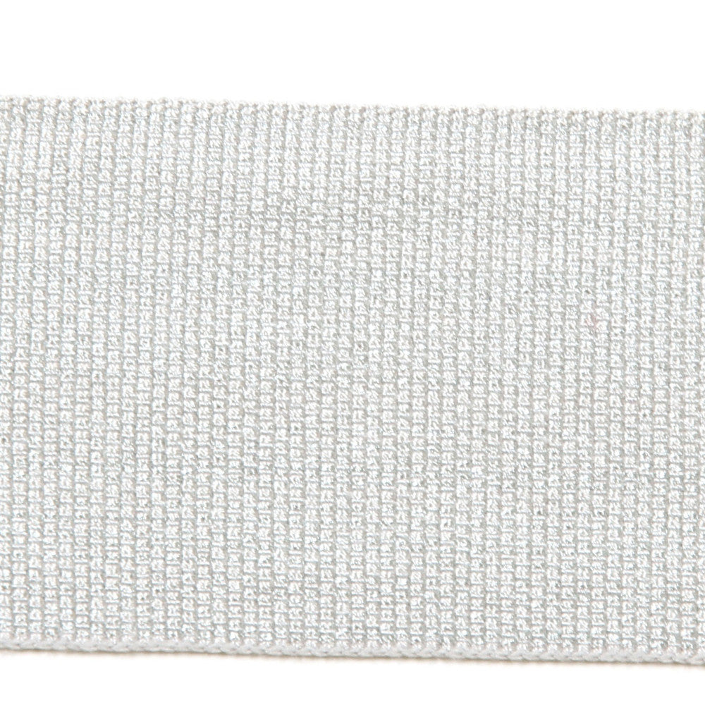 Le Lin Metallic Tape Ice by Europatex Fabric Le Lin 41% Fibranne, 30% Rayon, 28% Metallic yarns, 1% Polyester 2.00 inches - Fabric Carolina -