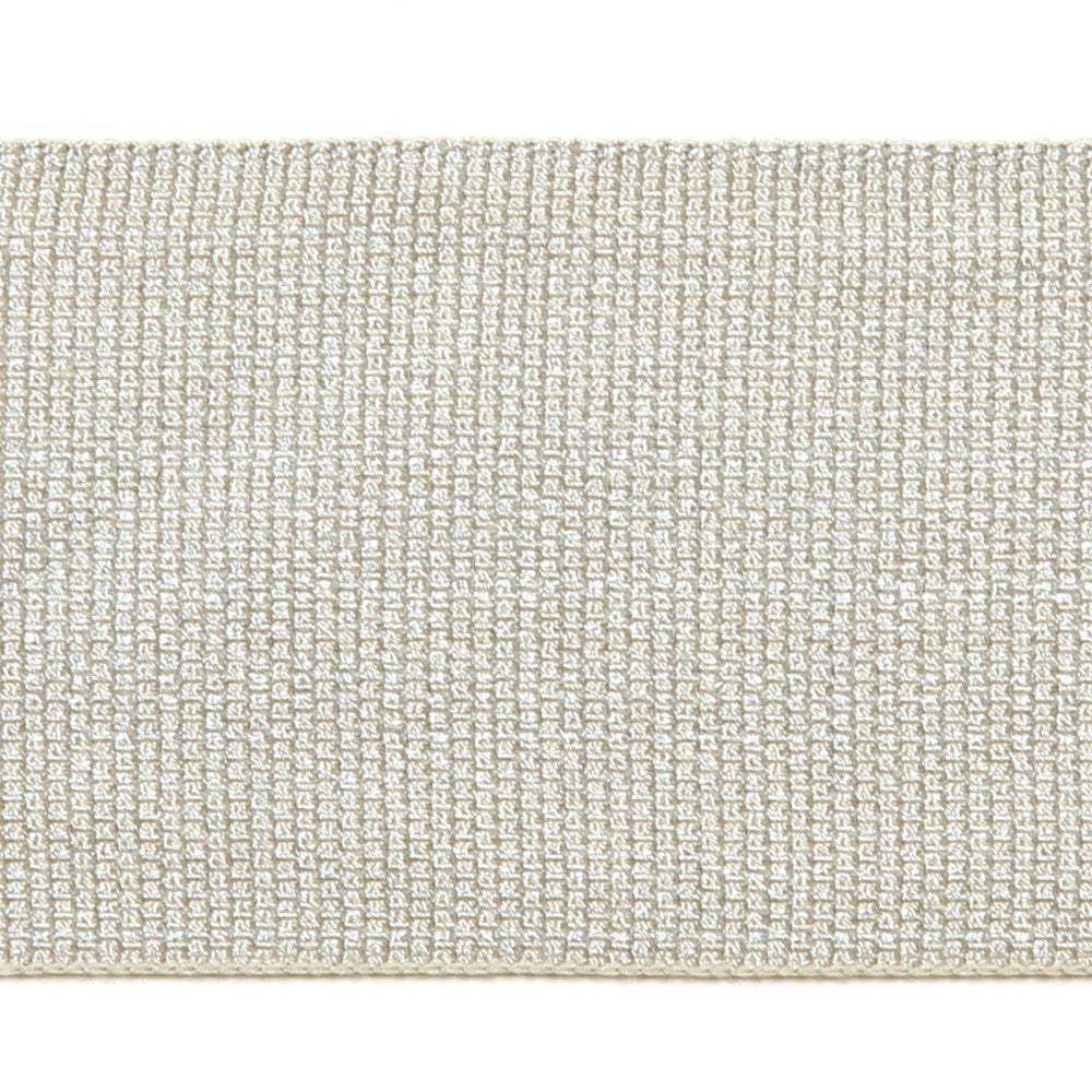 Le Lin Metallic Tape Silver by Europatex Designer Fabric Le Lin 41% Fibranne, 30% Rayon, 28% Metallic yarns, 1% Polyester 2.00 inches - Swanky Fabrics -