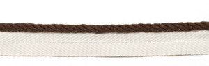 Le Lin 1/8" Micro Cord Brown by Europatex Fabric
