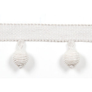 Le Lin Beaded Fringe Dove by Europatex Fabric