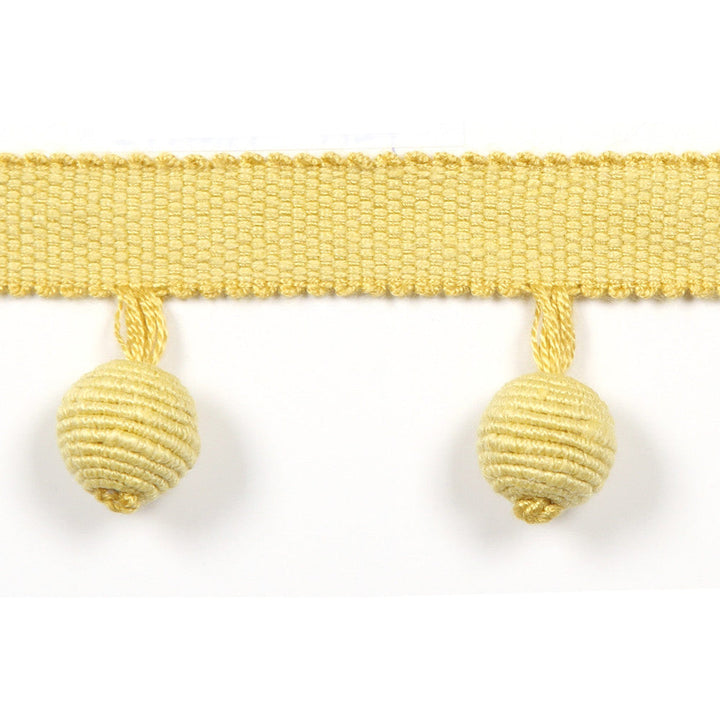 Le Lin Beaded Fringe Gold by Europatex Designer Fabric Le Lin Collection 63% Linen, 37% Rayon China Horizontal: N/A and Vertical: N/A 1.46" - Swanky Fabrics -