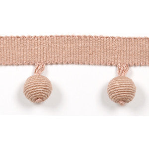 Le Lin Beaded Fringe Nude by Europatex Fabric
