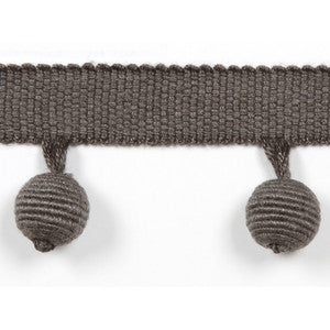 Le Lin Beaded Fringe Steel by Europatex Fabric
