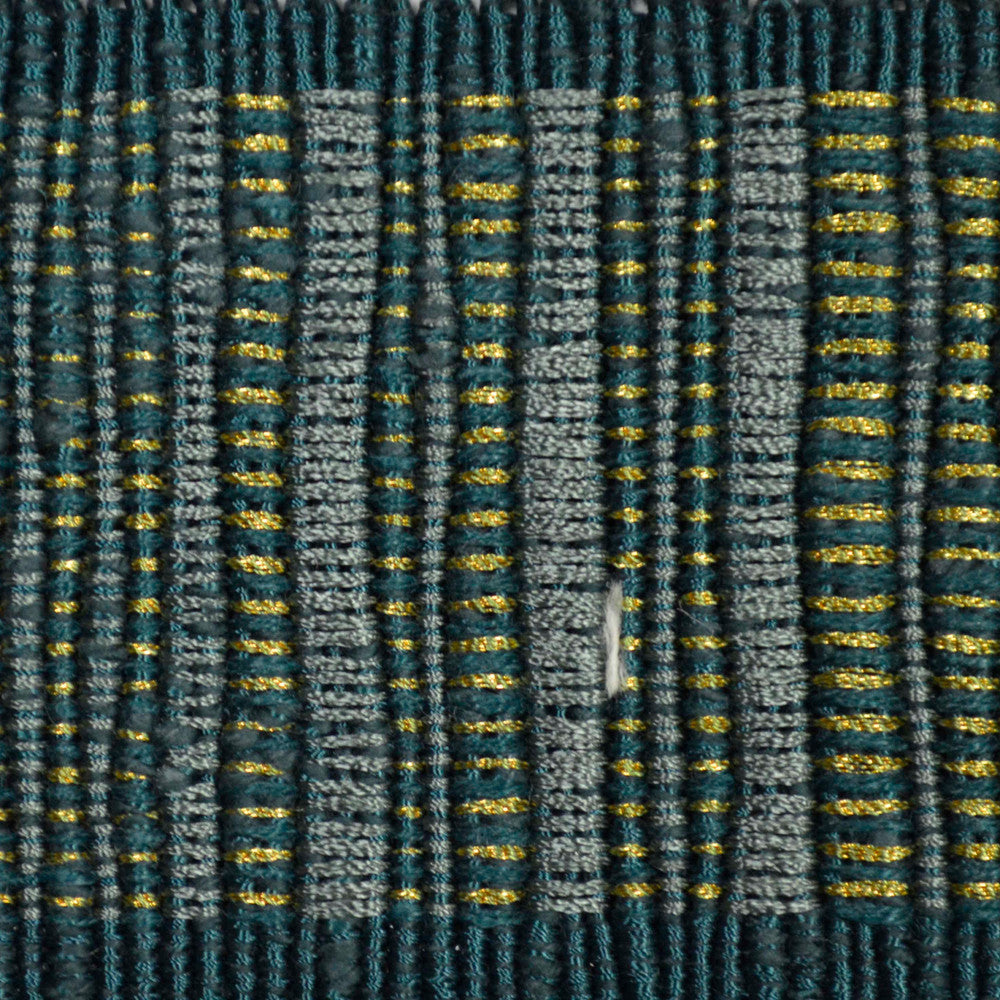 Legacy Tape Emerald by Europatex Designer Fabric Legacy 64% Cotton, 26% Rayon, 5% Linen, 5% Metallic yarns 2.50 inches - Swanky Fabrics -