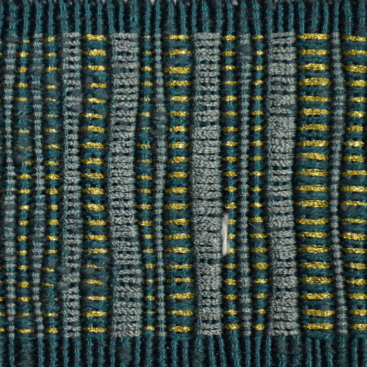 Legacy Tape Emerald by Europatex Designer Fabric Legacy 64% Cotton, 26% Rayon, 5% Linen, 5% Metallic yarns 2.50 inches - Swanky Fabrics -