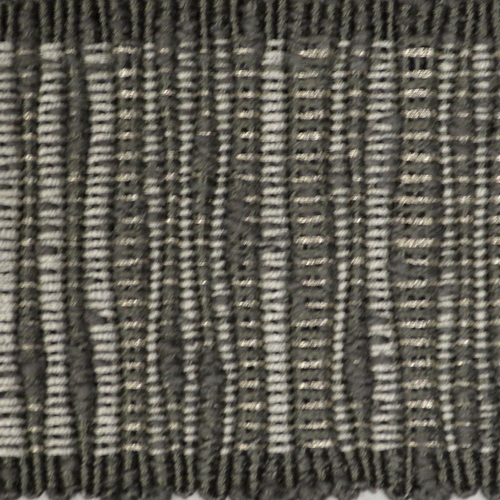 Legacy Tape Gray by Europatex Designer Fabric Legacy 64% Cotton, 26% Rayon, 5% Linen, 5% Metallic yarns 2.50 inches - Swanky Fabrics -