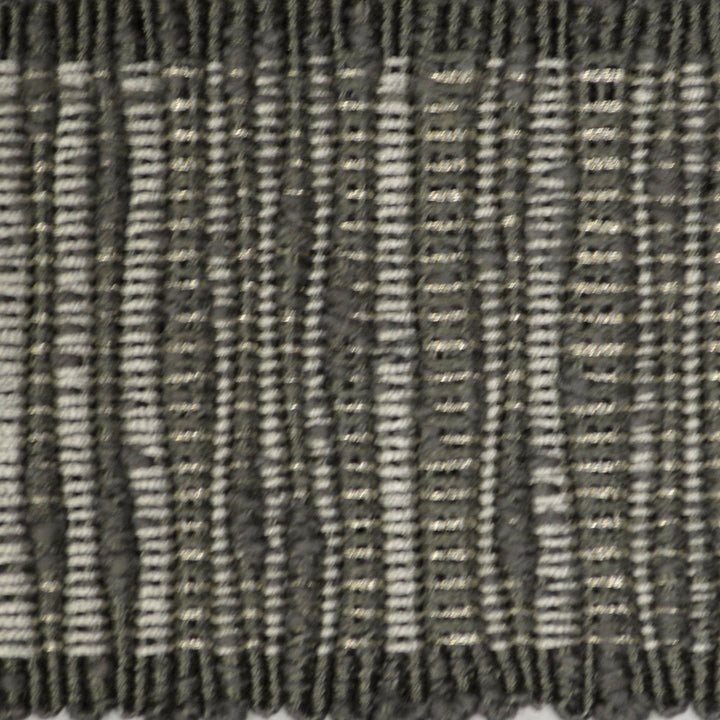 Legacy Tape Gray by Europatex Fabric Legacy 64% Cotton, 26% Rayon, 5% Linen, 5% Metallic yarns 2.50 inches - Fabric Carolina -
