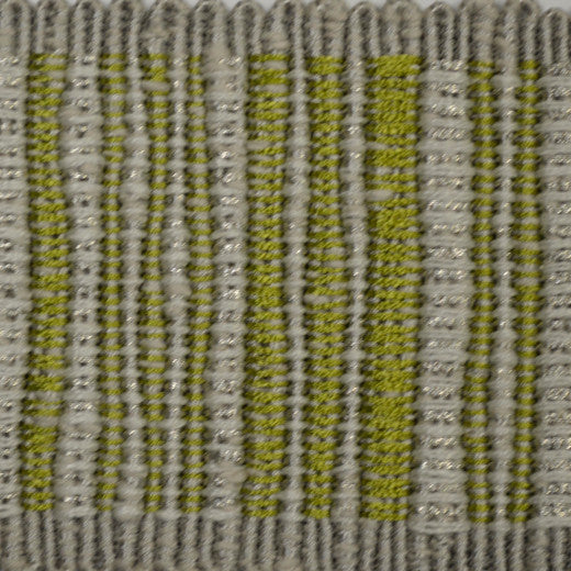 Legacy Tape Kiwi by Europatex Fabric Legacy 64% Cotton / 26% Rayon / 5% Linen / 5% Metallic yarns China See Sample Horizontal: N/A and Vertical: N/A 2.50 inches  - Fabric Carolina -