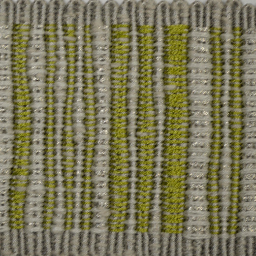 Legacy Tape Kiwi by Europatex Designer Fabric Legacy 64% Cotton / 26% Rayon / 5% Linen / 5% Metallic yarns China See Sample Horizontal: N/A and Vertical: N/A 2.50 inches  - Swanky Fabrics -