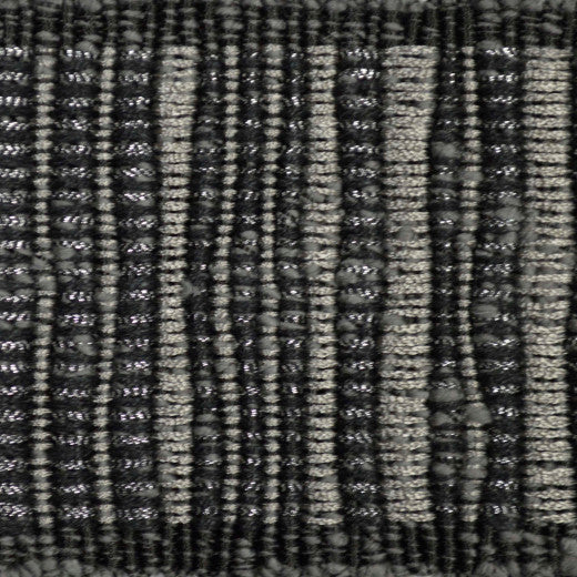 Legacy Tape Smoke by Europatex Designer Fabric Legacy 64% Cotton / 26%Rayon / 5% Linen / 5% Metallic yarns China See Sample Horizontal: N/A and Vertical: N/A 2.50 inches  - Swanky Fabrics -