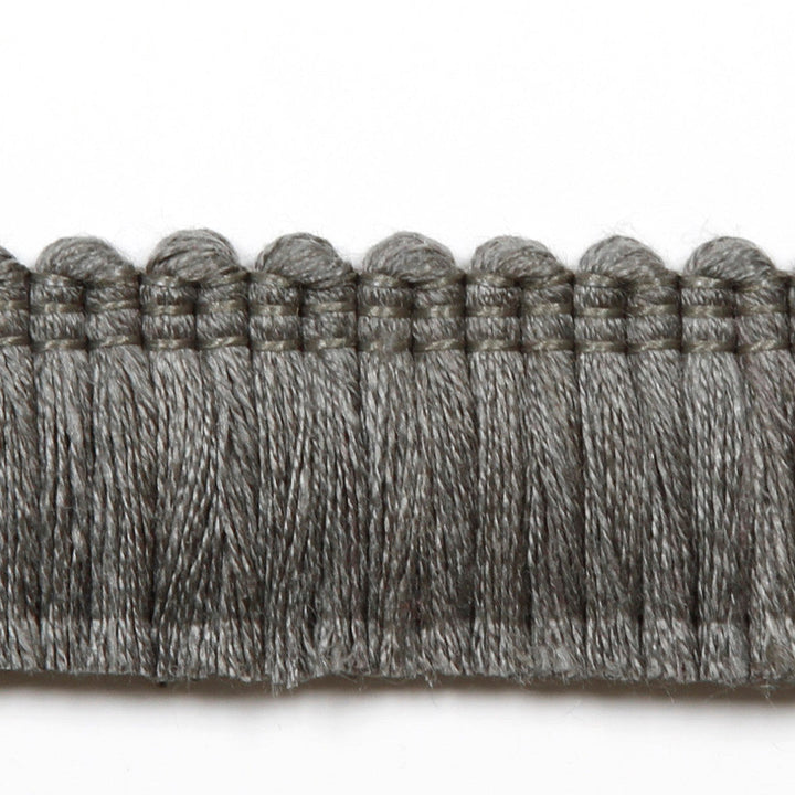 Legacy Brushed Fringe Gray by Europatex Designer Fabric Legacy 97% Linen, 3% Polyester 1.20 inches - Swanky Fabrics -