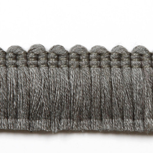 Legacy Brushed Fringe Gray by Europatex Designer Fabric Legacy 97% Linen / 3% Polyester China See Sample Horizontal: N/A and Vertical: N/A 1.20 inches  - Swanky Fabrics -