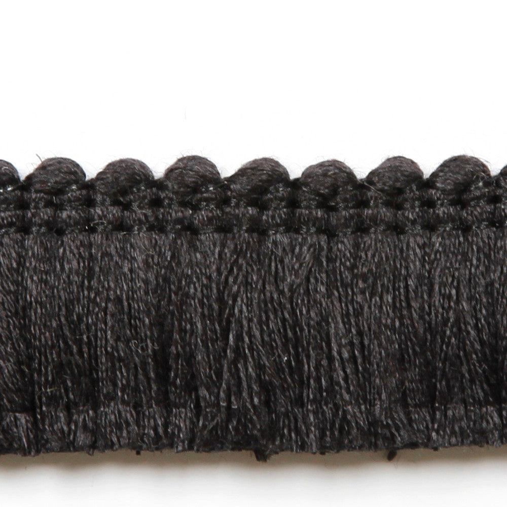 Legacy Brushed Fringe Smoke by Europatex Designer Fabric Legacy 97% Linen, 3% Polyester 1.20 inches - Swanky Fabrics -