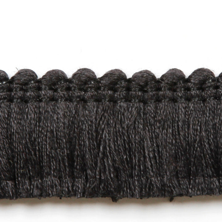 Legacy Brushed Fringe Smoke by Europatex Designer Fabric Legacy 97% Linen, 3% Polyester 1.20 inches - Swanky Fabrics -