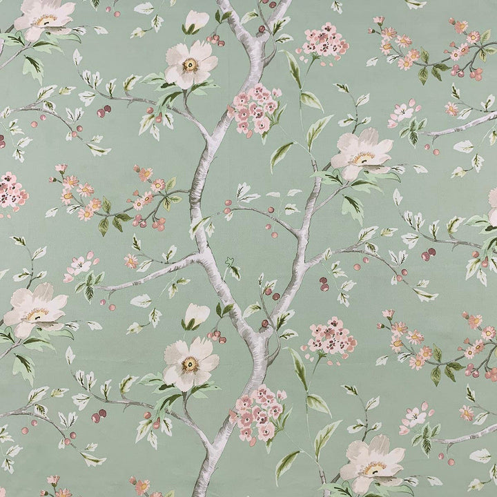 Lillian August Janie Green Tea by Magnolia Designer Fabric - 100% Cotton Sateen India 50000 Horizontal: 36.22 and Vertical: 17.13 54 - Swanky Fabrics -