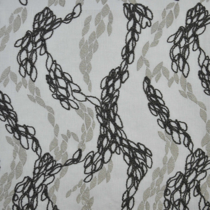 Linen Accent Mink by Europatex Fabric Linen Accent 73% Polyester / 27% Cotton with EMB V: 19.2" H: 10" 54.00 inches - Fabric Carolina -
