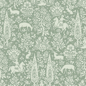 Sherwood Sage Woodland Wallpaper by Crown