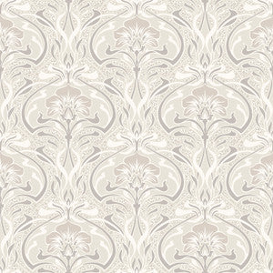 Donovan Cream Nouveau Floral Wallpaper by Crown