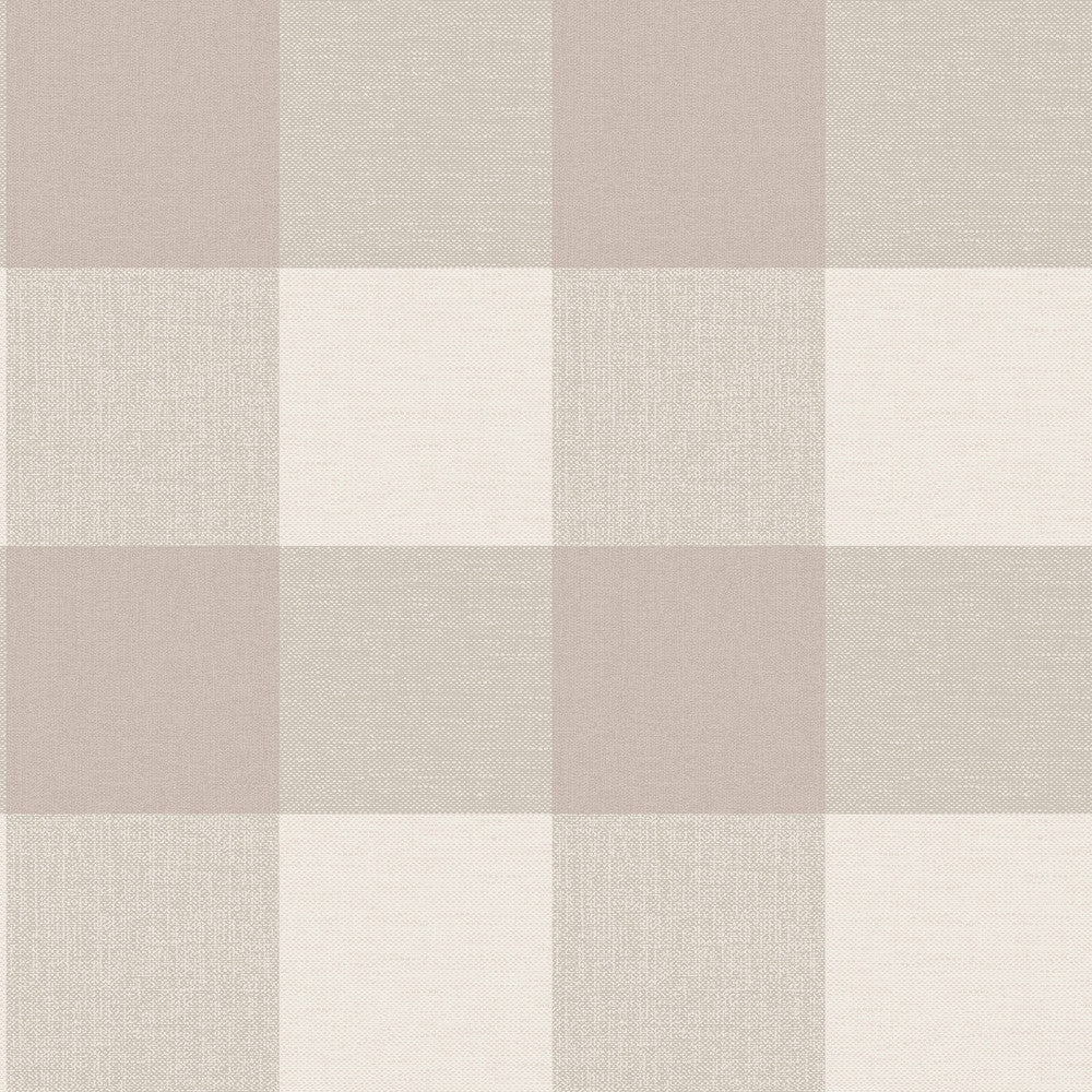 Ernie Neutral Plaid Wallpaper by Fine Decor Medley Covers about 57.4 square feet Great Britain Unpasted 20.86-in repeat, straight match 20.86-in by 33-ft long roll - Fabric Carolina -