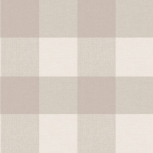 Ernie Neutral Plaid Wallpaper by Fine Decor