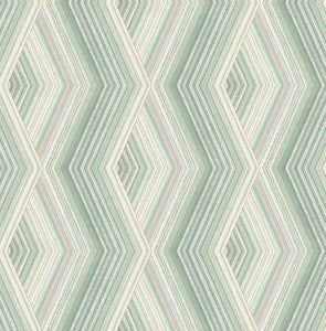 Aura Green Geometric Wallpaper by Fine Decor
