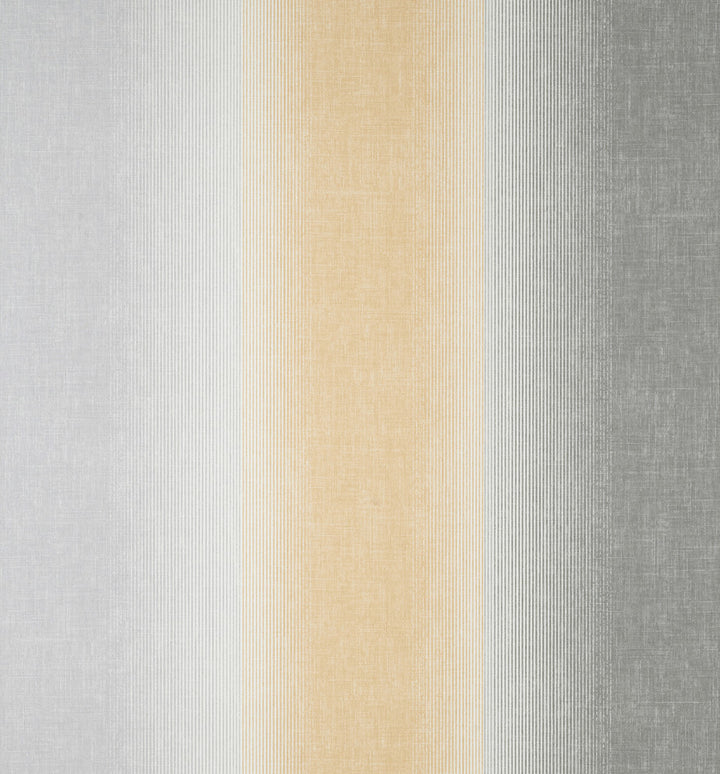 Kirby Mustard Stripe Wallpaper by Fine Decor Medley Covers about 57.4 square feet Great Britain Unpasted No repeat, random match 20.86-in by 33-ft long roll - Fabric Carolina -