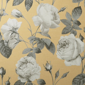 Eden Mustard Floral Wallpaper by Fine Decor