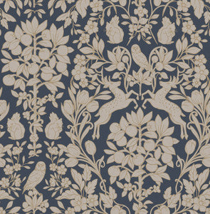 Richmond Blue Floral Wallpaper by Brewster