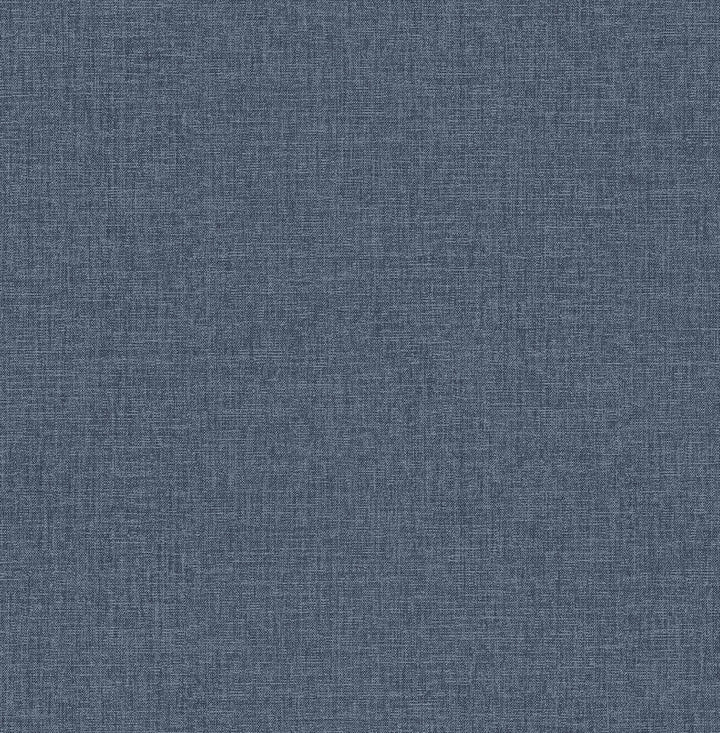Glen Dark Blue Linen Wallpaper by Brewster Archive Collection Covers about 56.4 square feet 20.5-in by 33-ft long roll Unpasted 0 - Fabric Carolina -