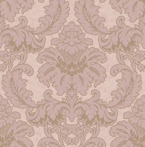 Windsor Pink Damask Wallpaper by Brewster