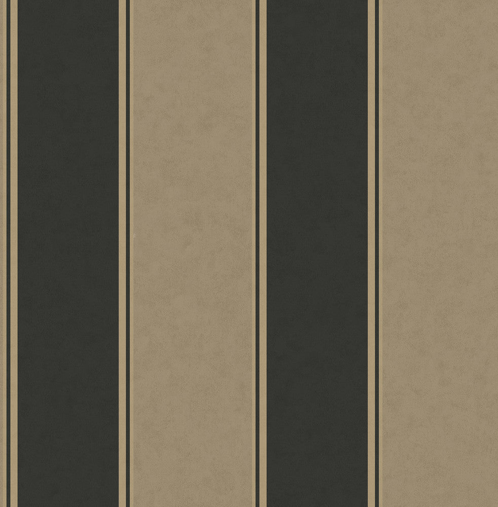 Rydia Black Stripe Wallpaper by Brewster Archive Collection Covers about 56.4 square feet 20.5-in by 33-ft long roll Unpasted 0 - Fabric Carolina -