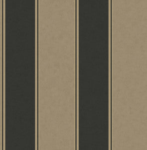Rydia Black Stripe Wallpaper by Brewster