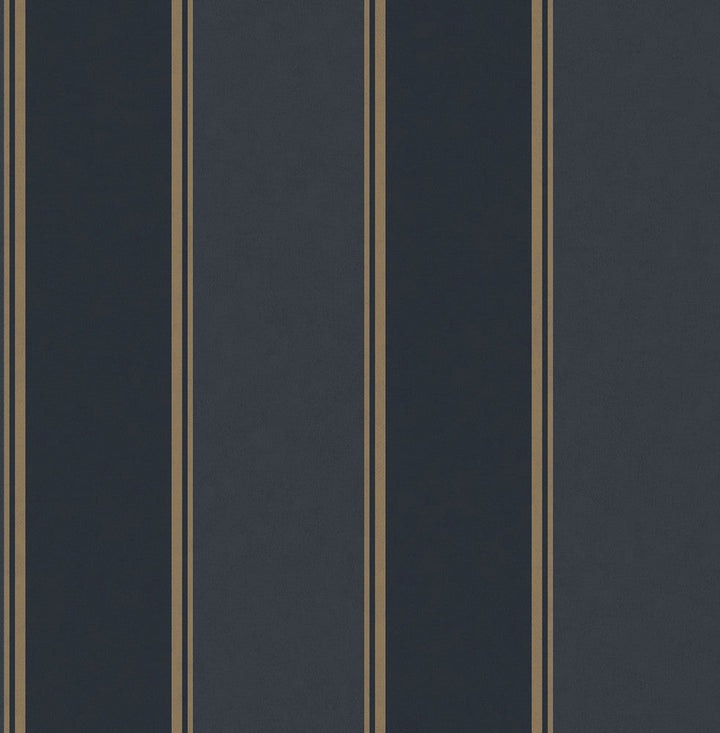 Rydia Blue Stripe Wallpaper by Brewster Designer Archive Collection Covers about 56.4 square feet 20.5-in by 33-ft long roll Unpasted 0 - Swanky Fabrics -