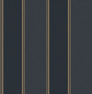 Rydia Blue Stripe Wallpaper by Brewster