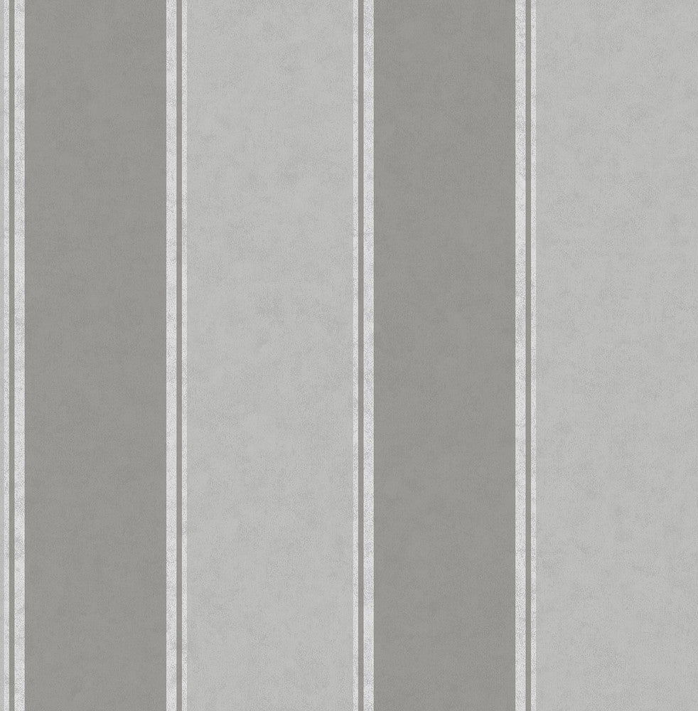 Rydia Grey Stripe Wallpaper by Brewster Archive Collection Covers about 56.4 square feet 20.5-in by 33-ft long roll Unpasted 0 - Fabric Carolina -