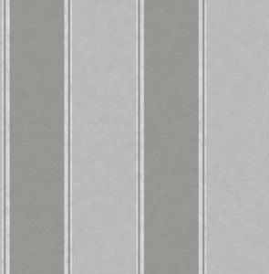 Rydia Grey Stripe Wallpaper by Brewster