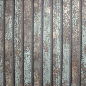 Oxidize Teal Vertical Slats Wallpaper by Fine Decor