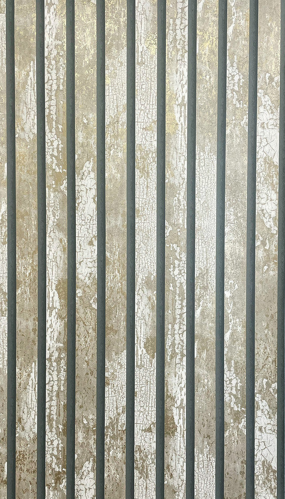 Oxidize Neutral Vertical Slats Wallpaper by Fine Decor Medley Covers about 56.4 square feet 20.5-in by 33-ft long roll Unpasted 0 - Fabric Carolina -