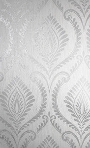 Estelle Grey Damask Wallpaper by Fine Decor