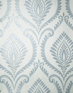Estelle Light Blue Damask Wallpaper by Fine Decor