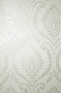 Estelle Dove Damask Wallpaper by Fine Decor