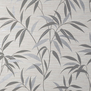 Fusion Grey Leaf Wallpaper by Fine Decor