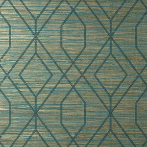 Fusion Teal Trellis Wallpaper by Fine Decor