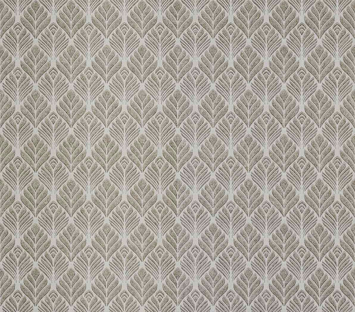 Dis Lambada Platinum Ogee Wallpaper by Brewster Via Della Seta Covers about 60.8 square feet 27-in by 27-ft long roll Unpasted 3.5 - Fabric Carolina -